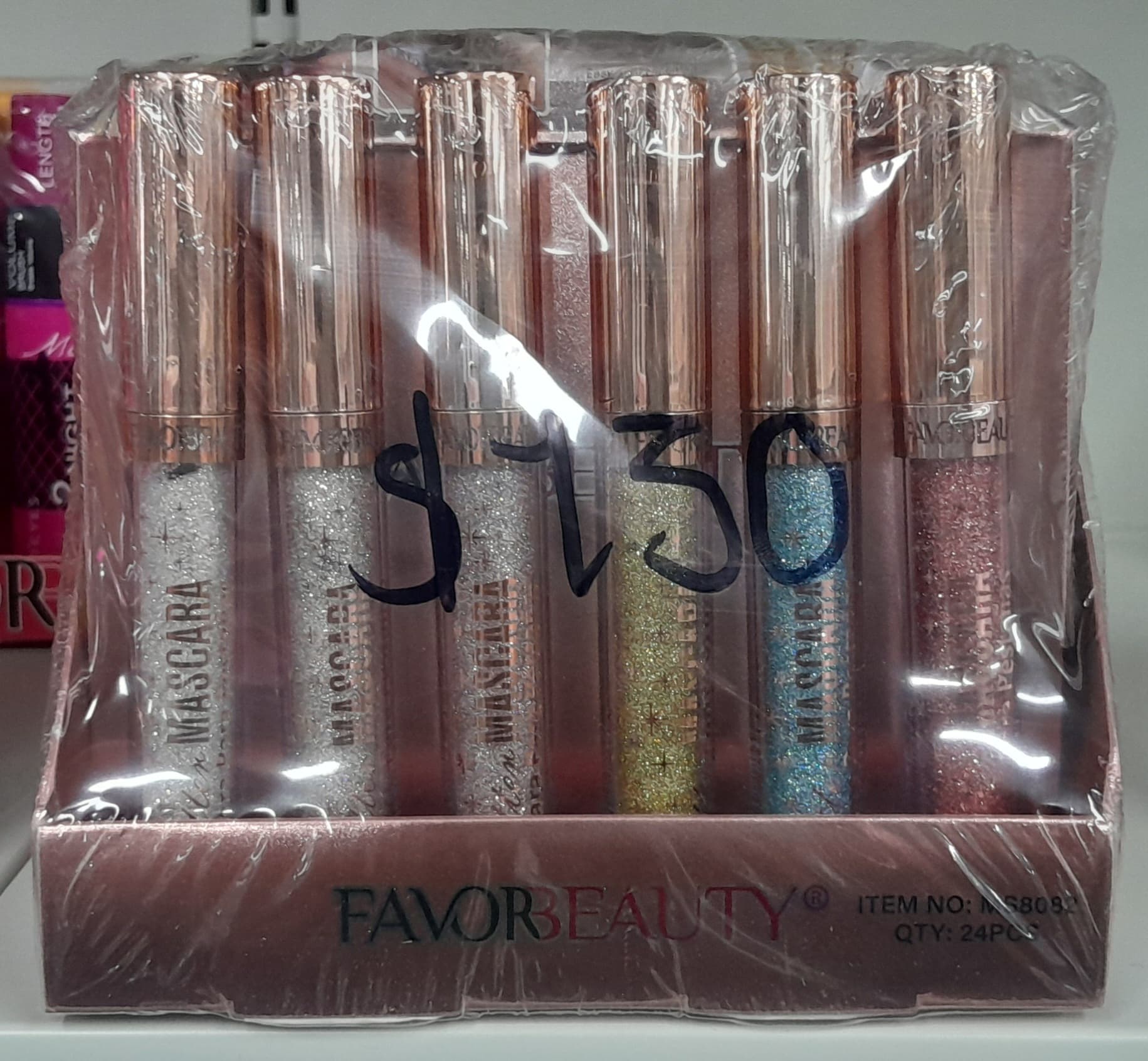 Favorbeauty sombra líquida con glitter, exhibidor de 24 piezas