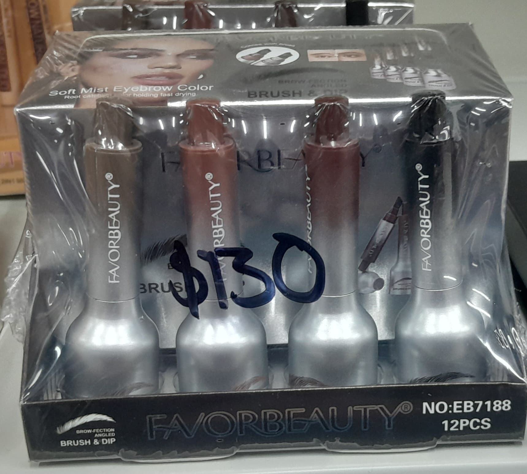 Favorbeauty Soft Mist Eyebrow Color Brush & Dips EB7188